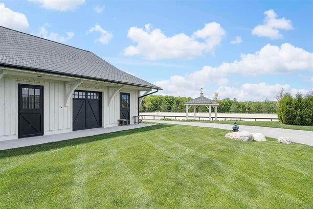 view of yard with a gazebo
