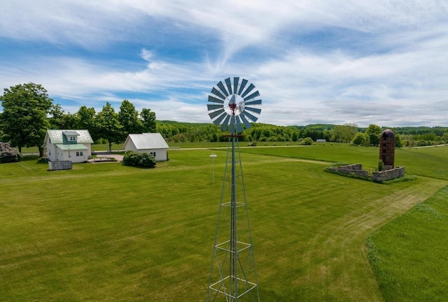 view of community with a lawn