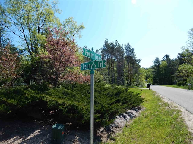 view of community sign