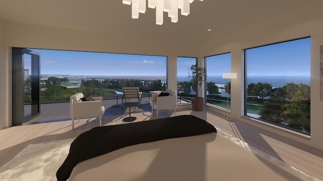 bedroom featuring hardwood / wood-style flooring