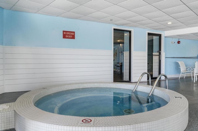 view of pool featuring an indoor in ground hot tub