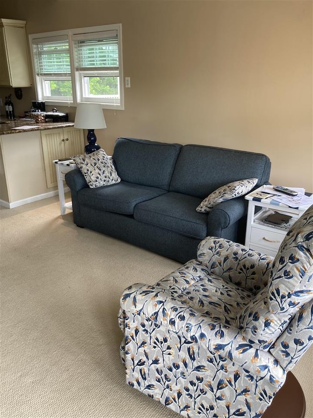 view of carpeted living room