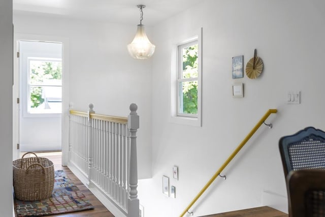 401 Antrim St, Charlevoix, MI 49720 - stairs with wood finished floors