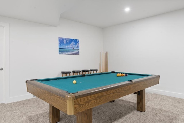 401 Antrim St, Charlevoix, MI 49720 - recreation room with carpet flooring, billiards, and baseboards