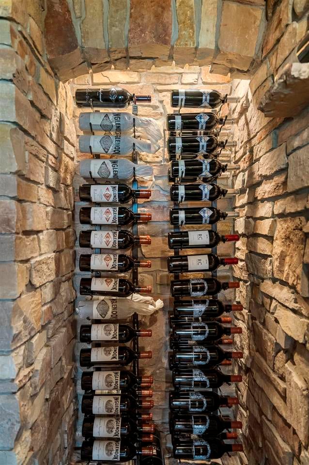 view of wine cellar