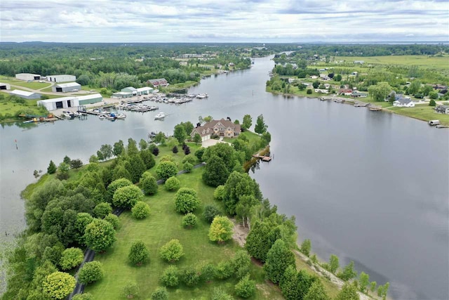 1439 Lindburgh Ln, Cheboygan, MI 49721 - aerial view of a nearby body of water
