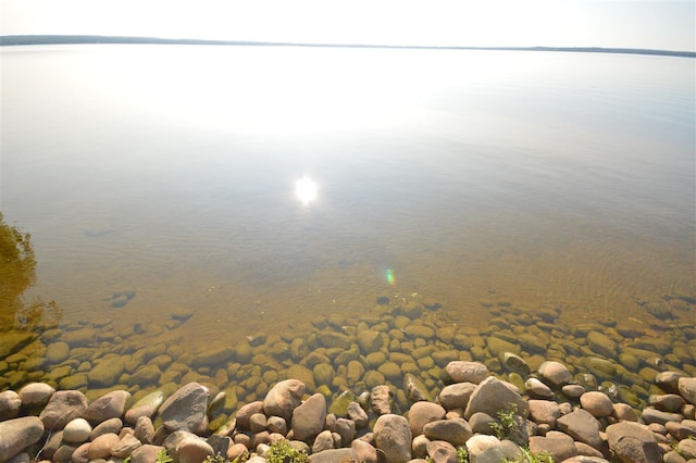 exterior details featuring a water view