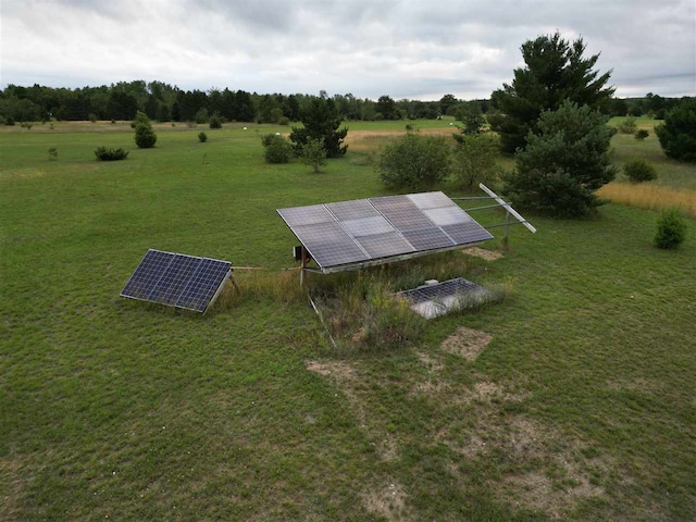 aerial view featuring a rural view