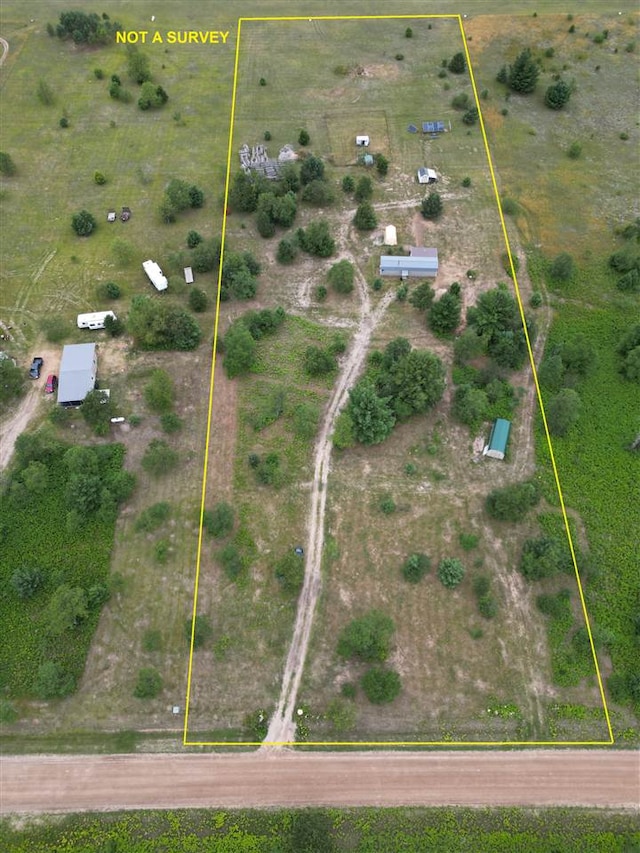 bird's eye view featuring a rural view