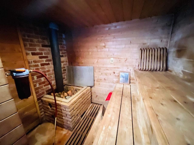 view of sauna / steam room featuring hardwood / wood-style floors