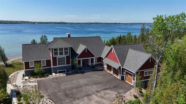 11305 Evergreen Ln, Charlevoix, MI 49720 - aerial view of property and surrounding area with a nearby body of water