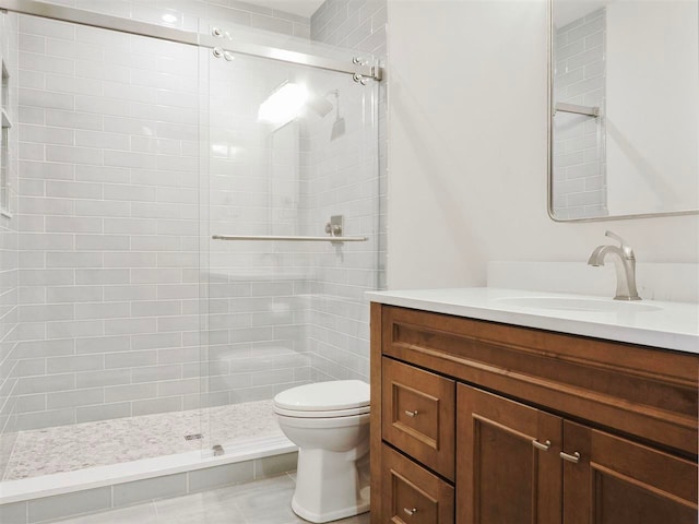 11305 Evergreen Ln, Charlevoix, MI 49720 - full bath with toilet, tiled shower, and vanity