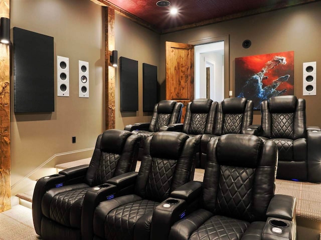 11305 Evergreen Ln, Charlevoix, MI 49720 - home theater room featuring baseboards and recessed lighting