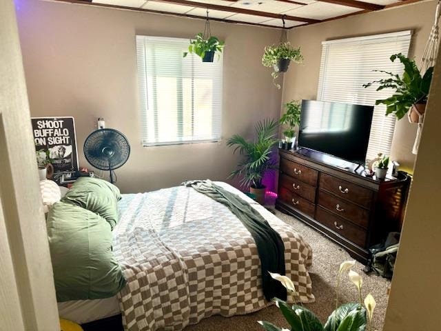 bedroom featuring carpet flooring