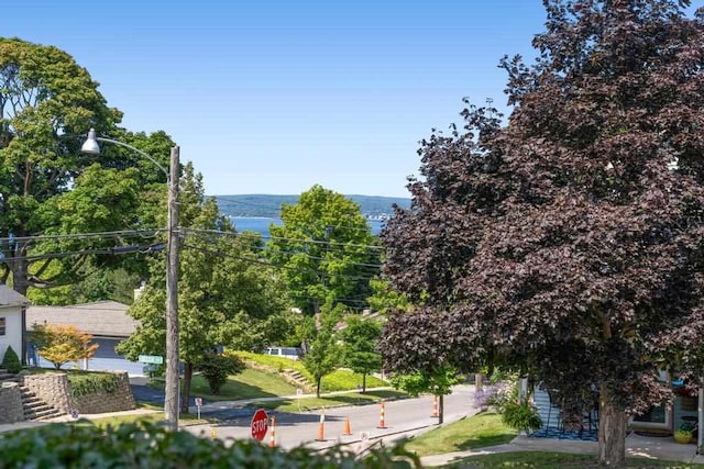 view of property's community featuring a water view