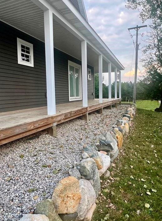 view of home's exterior featuring a porch