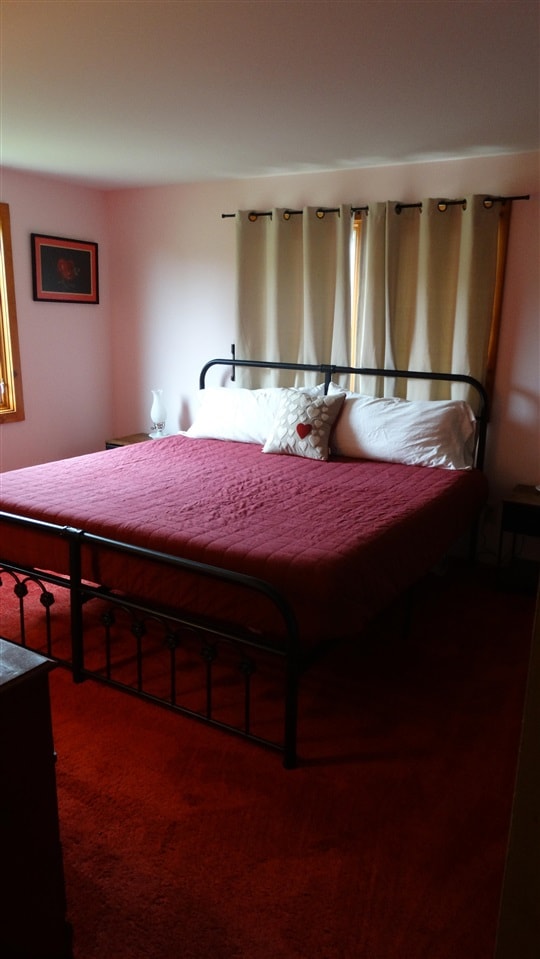 view of carpeted bedroom