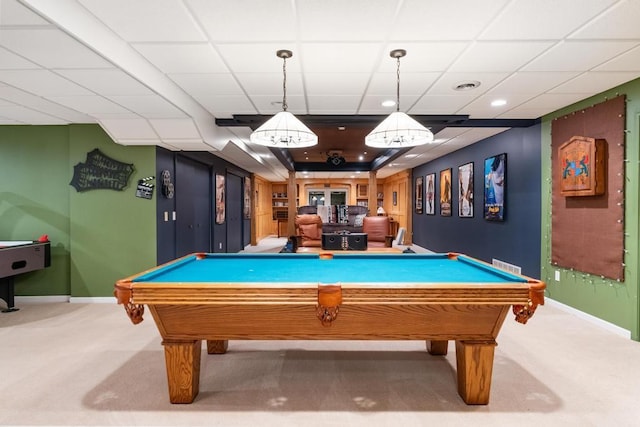 645 Woodhill Ct, Harbor Springs, MI 49740 - playroom featuring baseboards, billiards, and carpet flooring