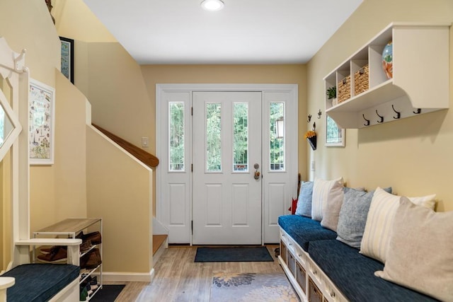 645 Woodhill Ct, Harbor Springs, MI 49740 - mudroom with recessed lighting, baseboards, and light wood-type flooring