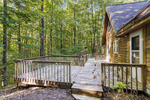 view of wooden deck