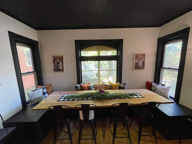 dining room featuring hardwood / wood-style flooring