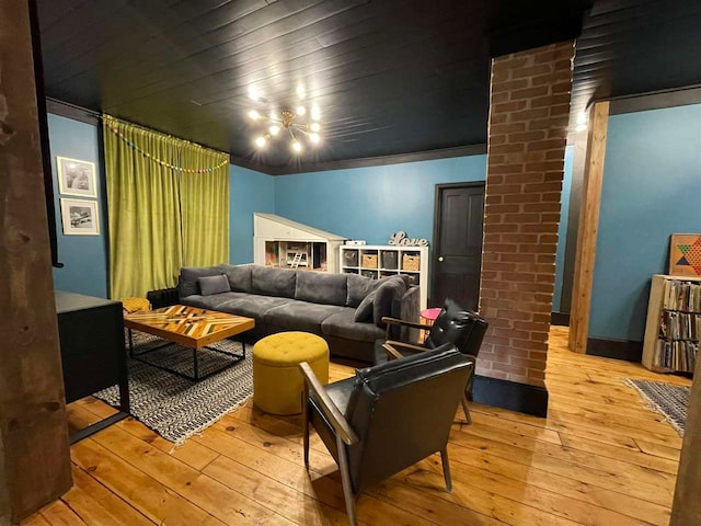 living room with light wood-type flooring