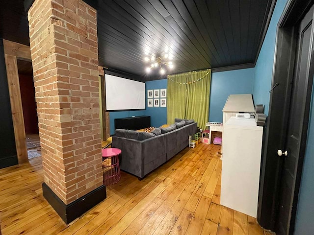 living room featuring light hardwood / wood-style floors