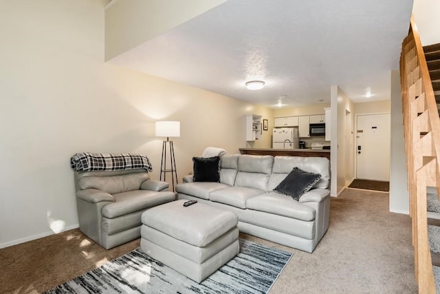 view of carpeted living room