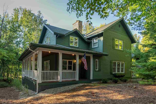 view of front of house featuring covered porch