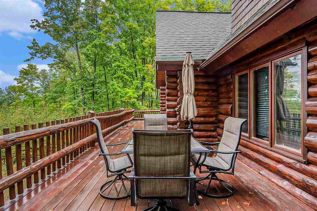 view of wooden terrace