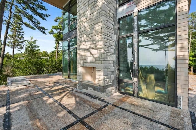 3087 Forrest Ave, Harbor Springs, MI 49740 - property entrance with stone siding