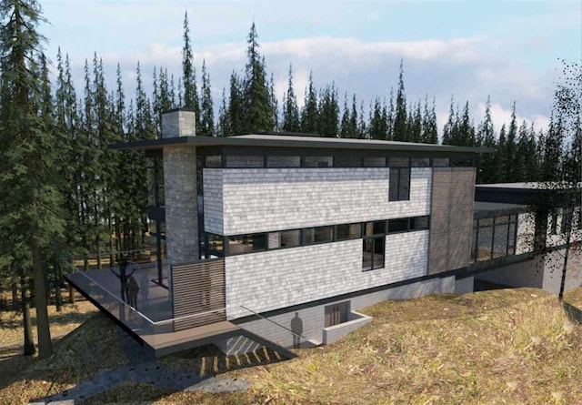 3087 Forrest Ave, Harbor Springs, MI 49740 - exterior space with a chimney