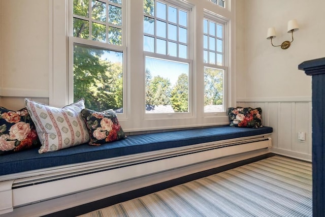 bedroom featuring a baseboard radiator