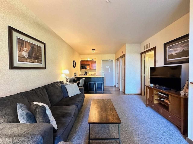 view of carpeted living room