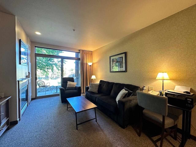 view of carpeted living room