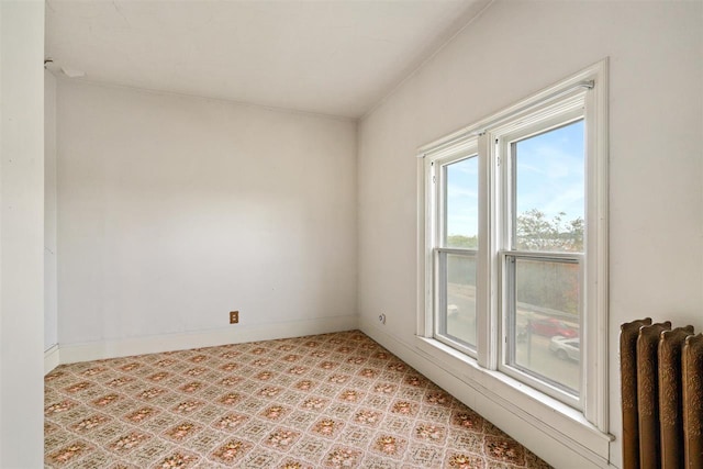 empty room with radiator