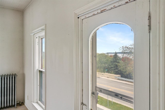 interior details with radiator