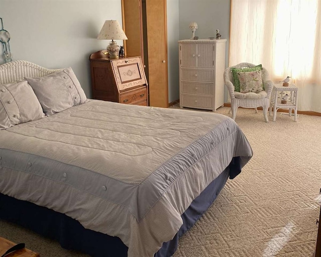 bedroom with carpet