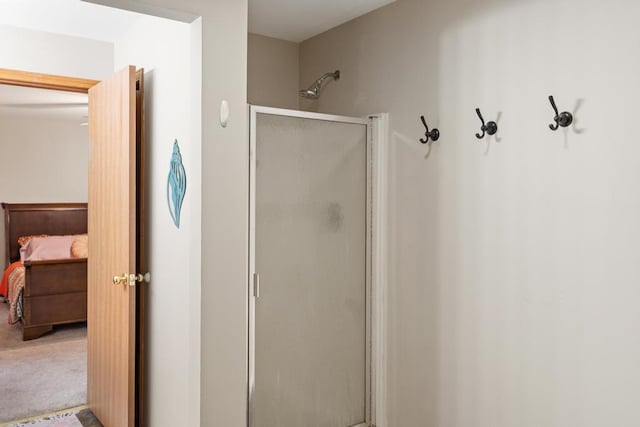 bathroom featuring walk in shower