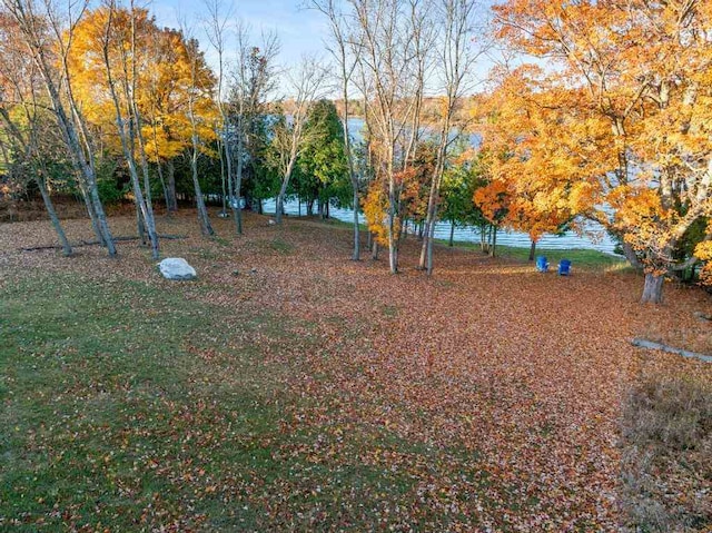 view of yard featuring a water view