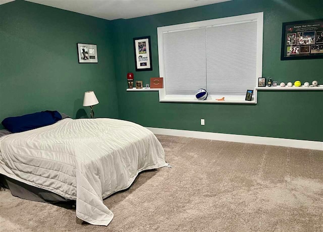 view of carpeted bedroom