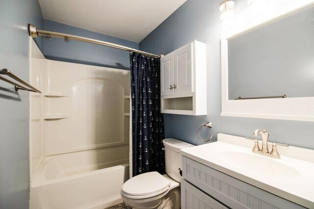1185 Hideaway Valley Dr Unit 5, Harbor Springs, MI 49740 - bathroom with toilet, shower / bath combo, and vanity