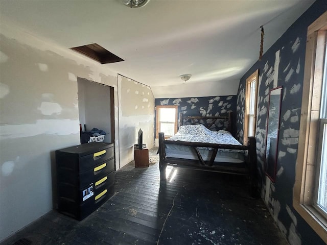 5157 Graham Rd, East Jordan, MI 49727 - bedroom with wallpapered walls