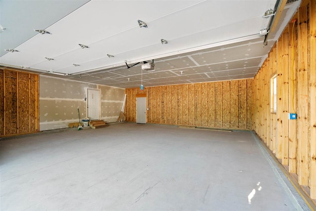 interior space featuring a garage door opener