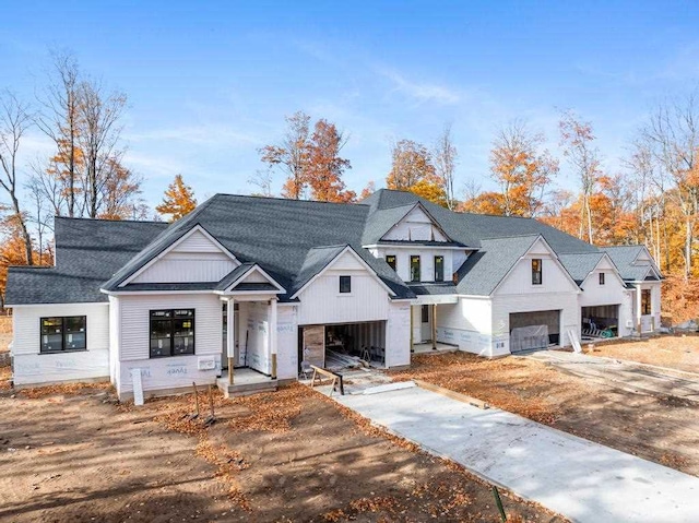 view of modern farmhouse