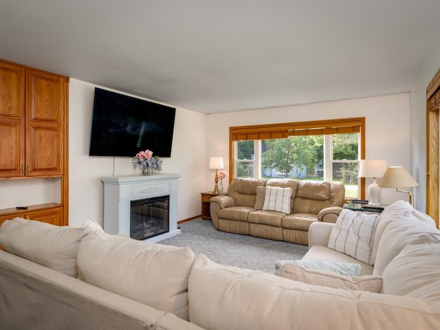 view of carpeted living room