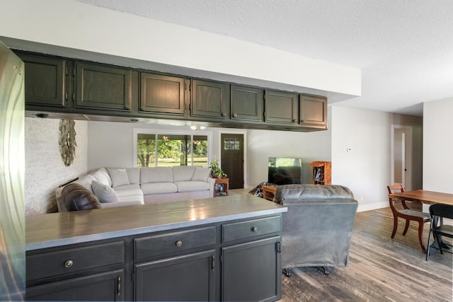 kitchen with wood-type flooring