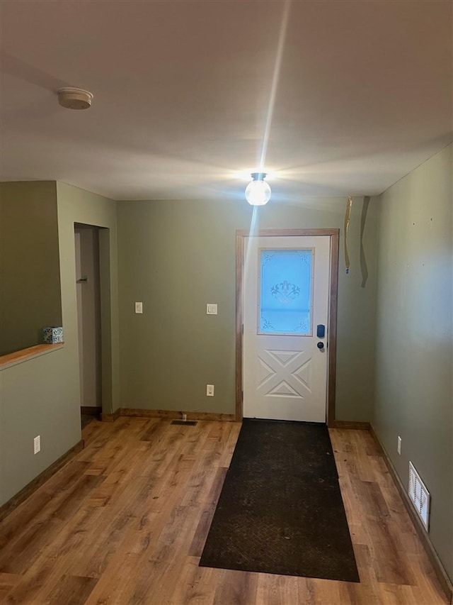 entryway featuring light hardwood / wood-style flooring