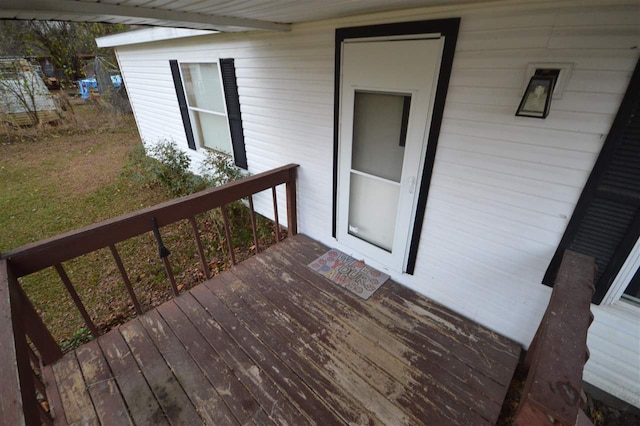 view of wooden deck