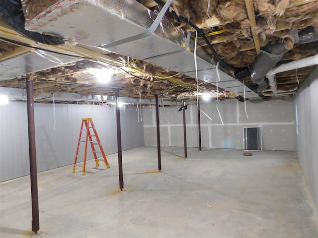 view of basement